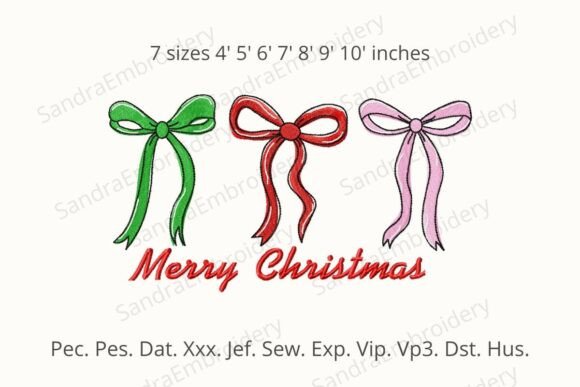 Coquette Christmas Bow Embroidery Design Review