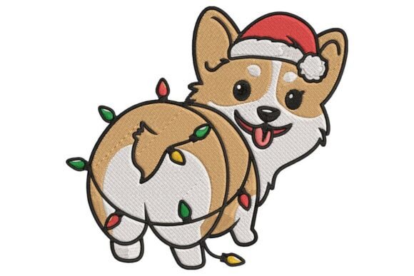 Cute Christmas Corgi Embroidery Design Review