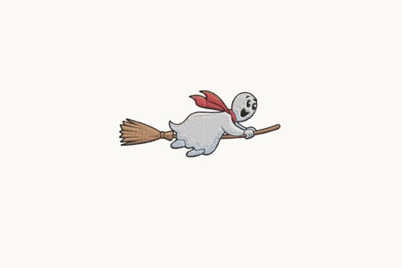 Flying Ghost on Broom Embroidery Review