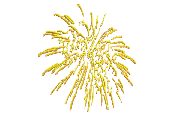 Golden Spark Fireworks Embroidery Design