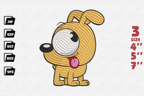 Goofy Cartoon Dog Embroidery Design Review