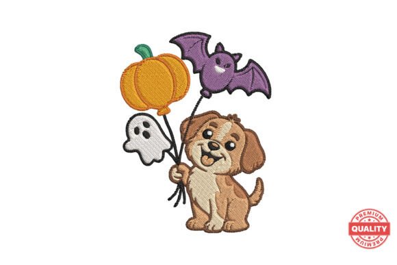 Halloween Puppy with Balloons Embroidery Review