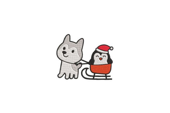 Husky Pulling Penguin Embroidery Review