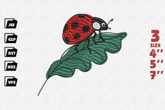 Ladybug on a Leaf Embroidery Design Review