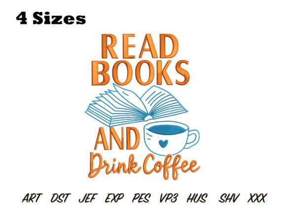 Read Books Drink Coffee Embroidery Review