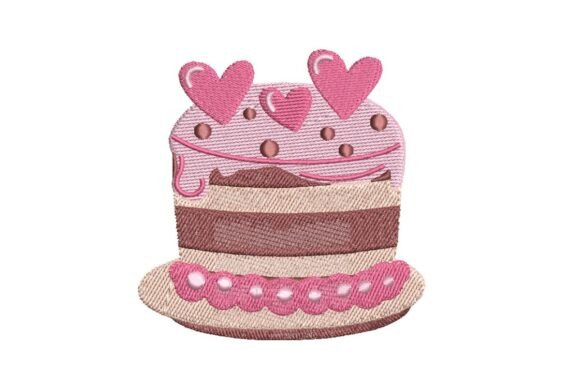 Sweet Heart Layer Cake Embroidery Design